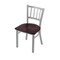 Holland Bar Stool Co 610 Contessa 18" Chair with Anodized Nickel Finish and Dark Cherry Oak Seat 61018ANDCOak - alternate 1